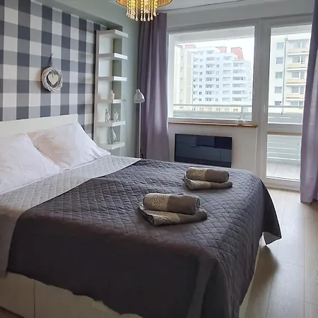 Slavia New 408 Z Sypialnia I Balkonem Przy Plazy Apartment